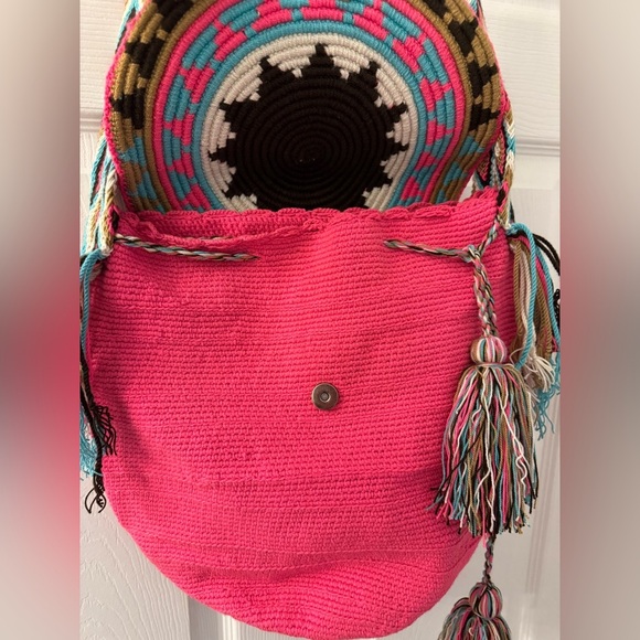 Rhinestone Colorful Colombian Wayuu Mochila Bag! - Picture 2 of 5